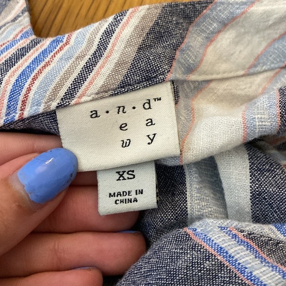 A New Day Women’s Gray and Blue Striped Tank Top Size XS - Picture 6 of 8